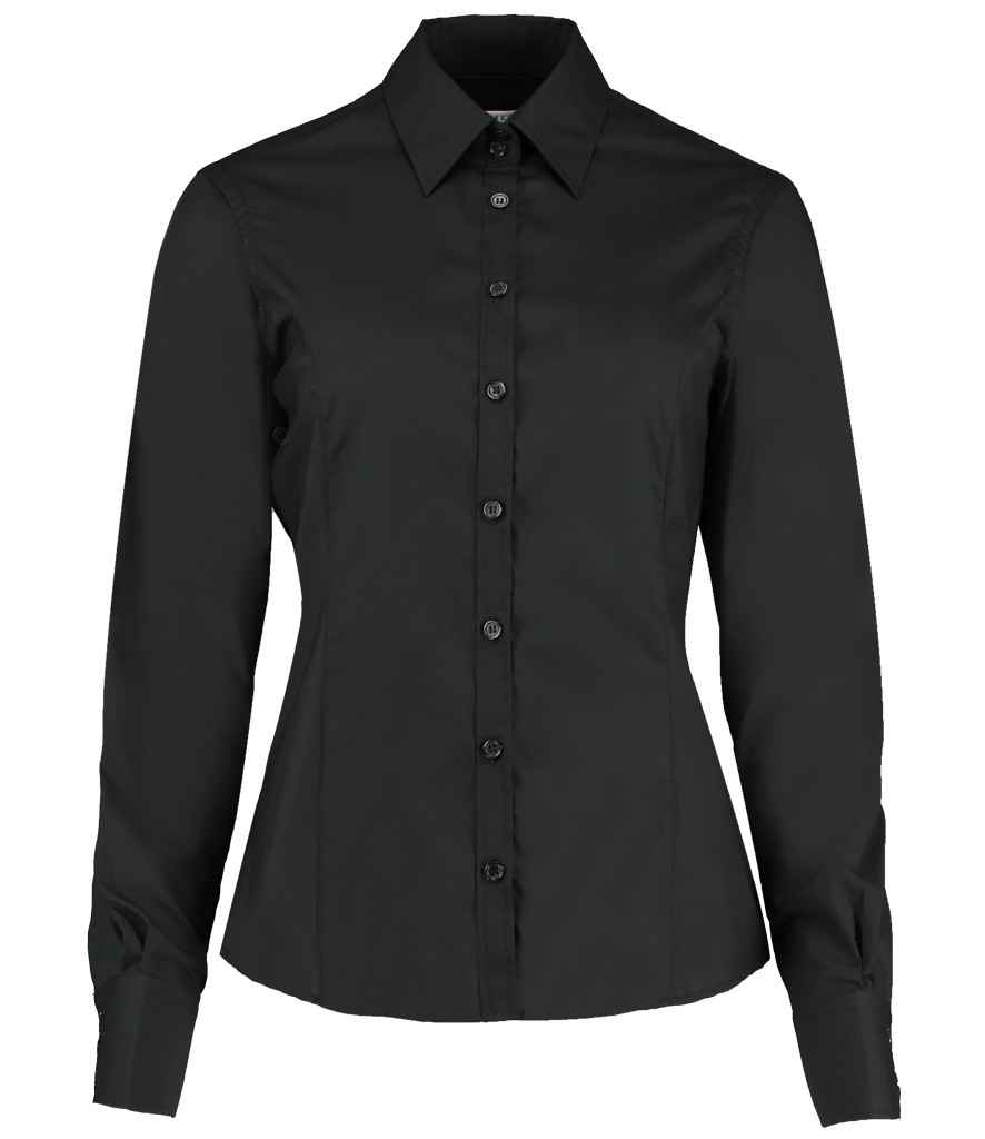 K743F Kustom Kit Ladies Long Sleeve Tailored Business Shirt