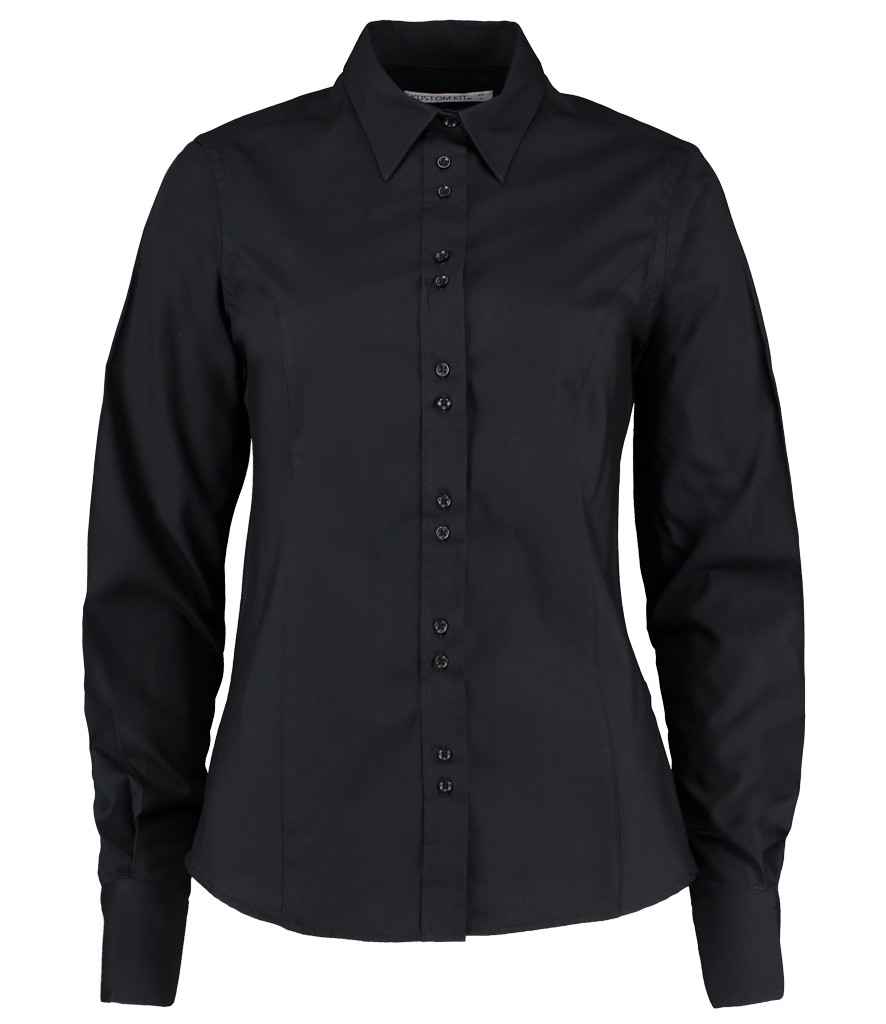 K388 Kustom Kit Ladies Long Sleeve Tailored City Business Shirt
