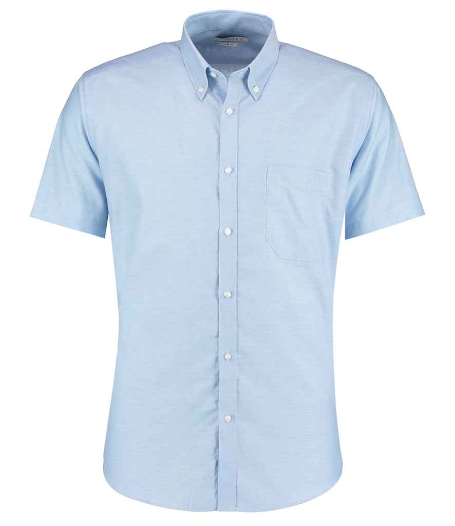 K183 Kustom Kit Short Sleeve Slim Fit Oxford Shirt