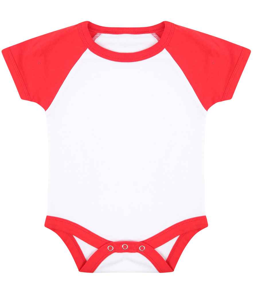 LW502T Larkwood Essential Short Sleeve Baby Baseball Bodysuit