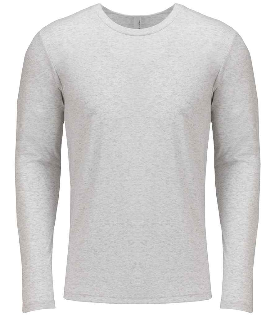 NX6071 Next Level Apparel Unisex Long Sleeve Tri-Blend Crew T-Shirt
