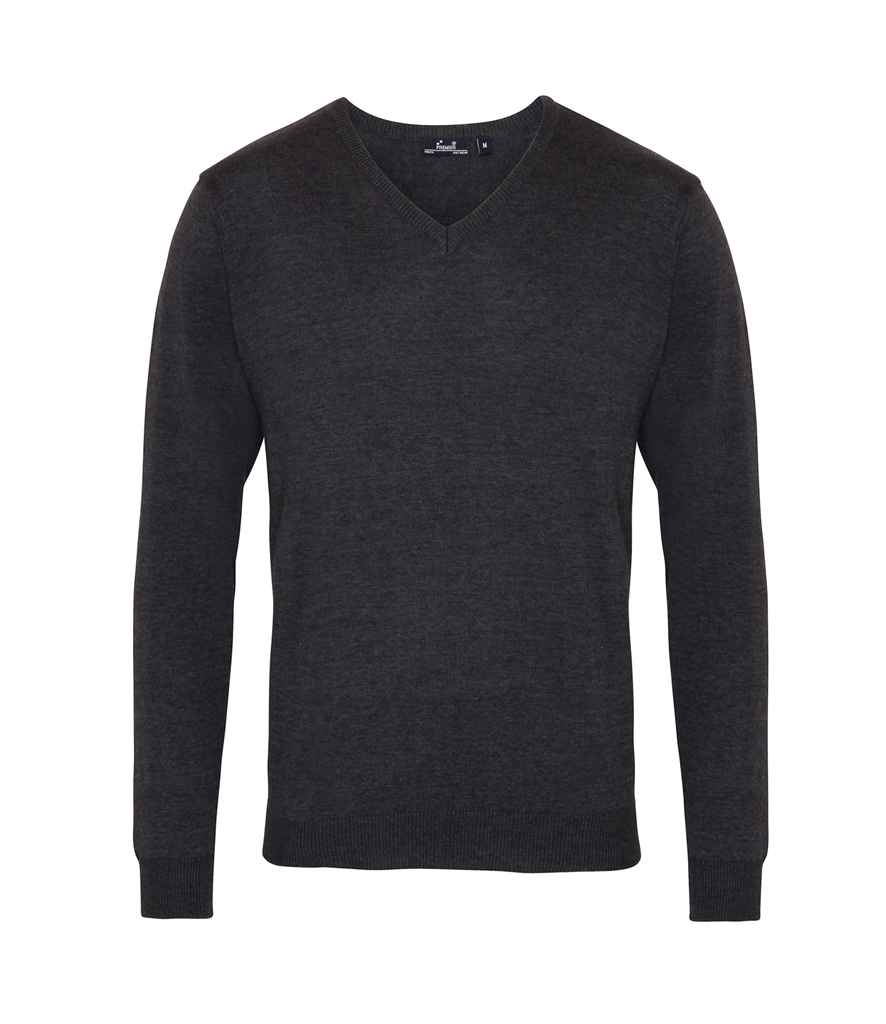 PR694 Premier Knitted Cotton Acrylic V Neck Sweater
