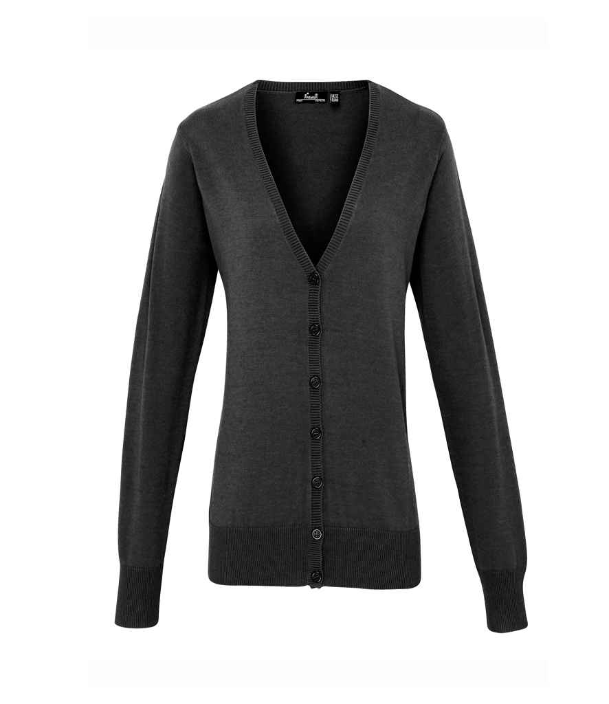 PR697 Premier Ladies Cotton Acrylic V Neck Cardigan