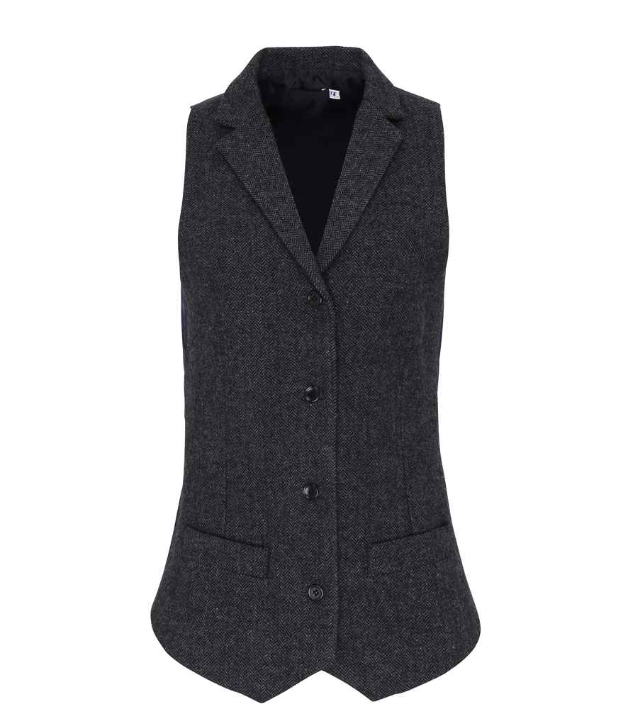 PR626 Premier Ladies Herringbone Waistcoat