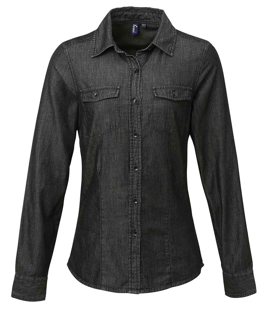 PR322 Premier Ladies Jeans Stitch Denim Shirt