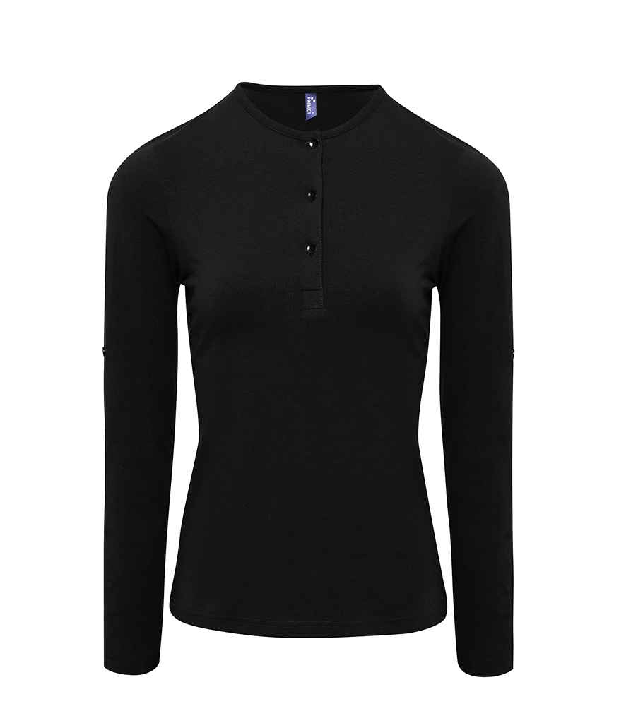 PR318 Premier Ladies Long John Roll Sleeve T-Shirt