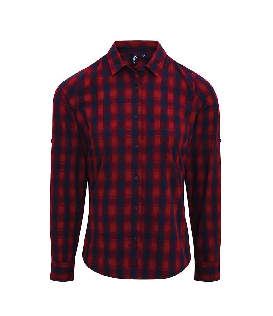 PR350 Premier Ladies Mulligan Check Long Sleeve Shirt