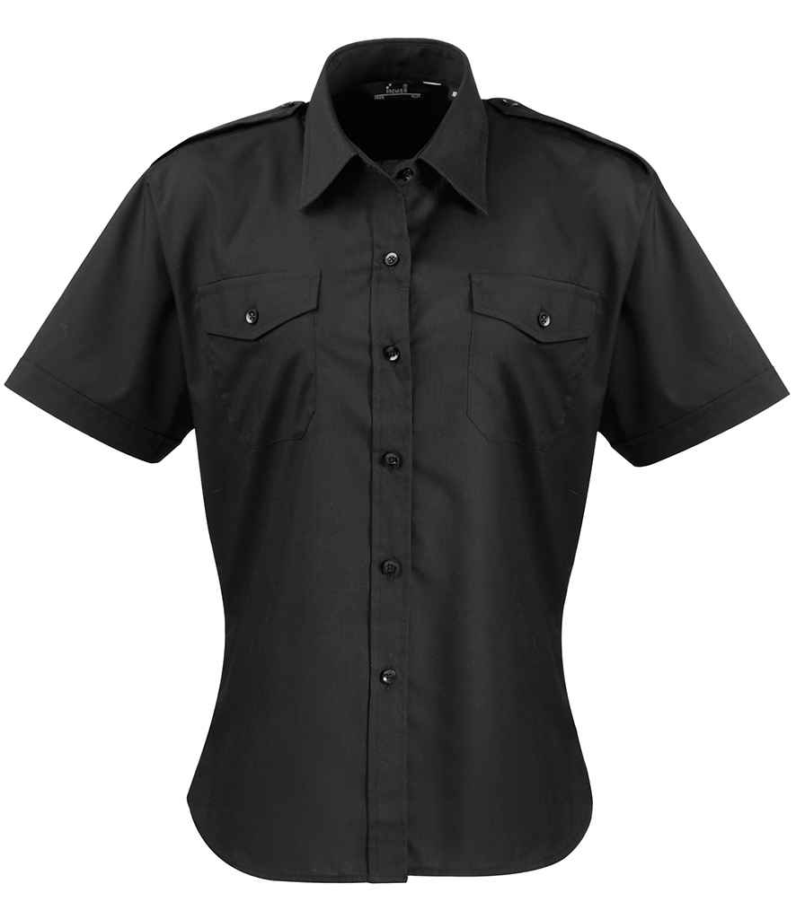 PR312 Premier Ladies Short Sleeve Pilot Shirt