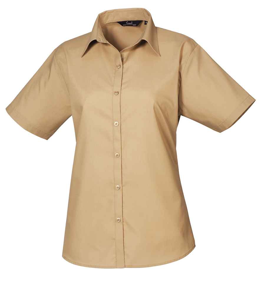 PR302 Premier Ladies Short Sleeve Poplin Blouse