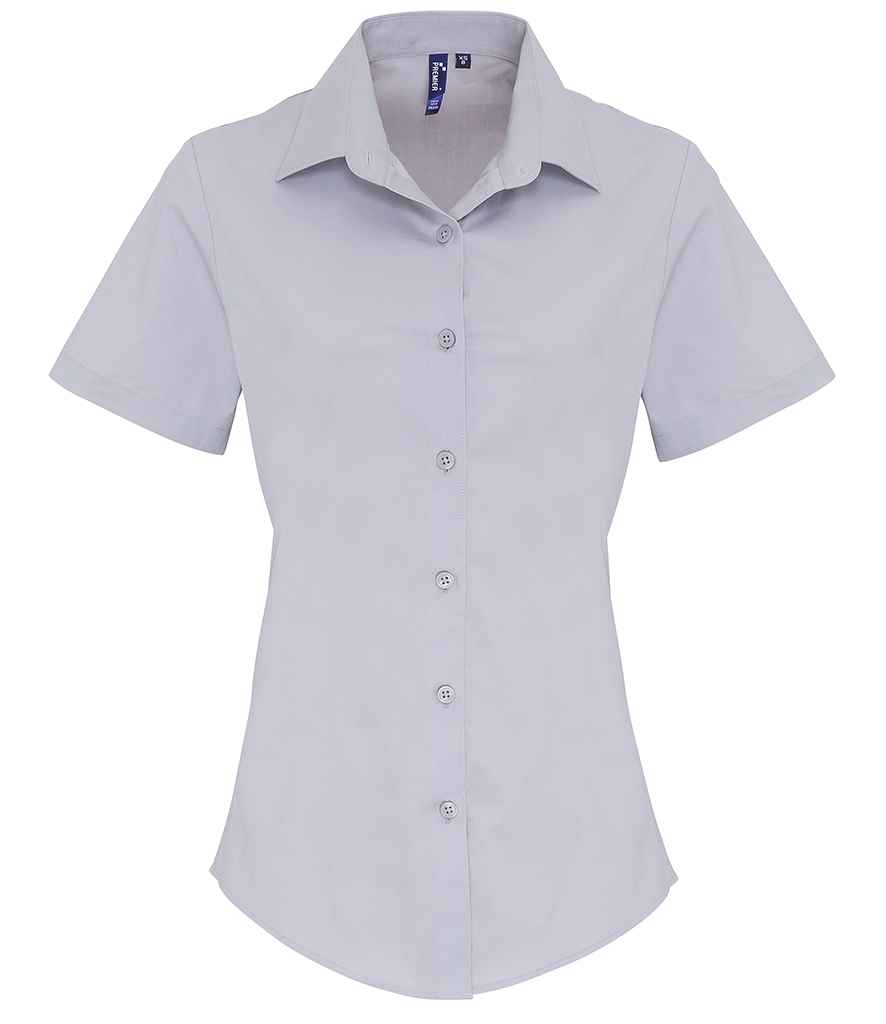 PR346 Premier Ladies Short Sleeve Stretch Fit Poplin Shirt