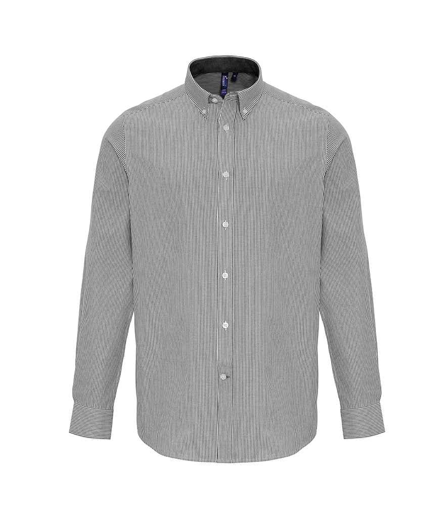 PR238 Premier Long Sleeve Striped Oxford Shirt