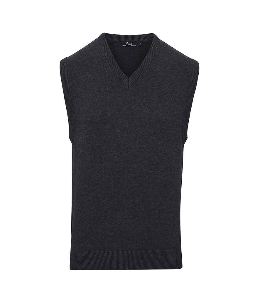 PR699 Premier Sleeveless Cotton Acrylic V Neck Sweater