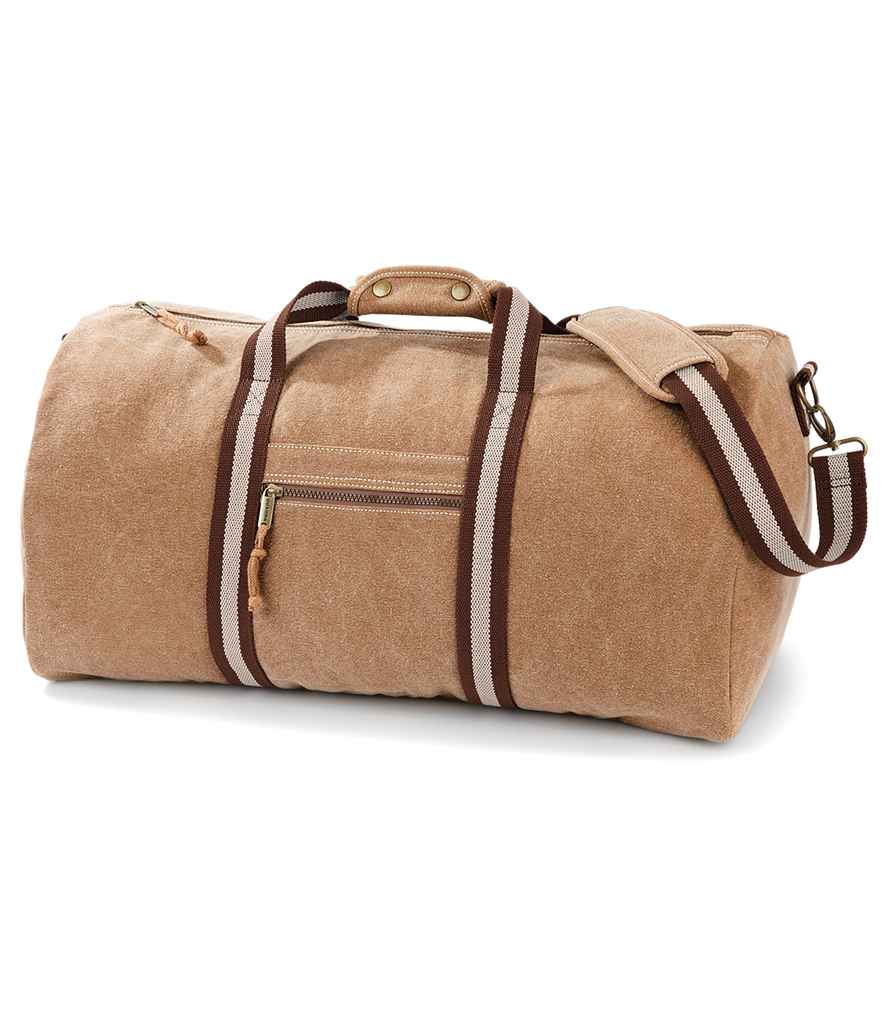 QD613 Quadra Vintage Canvas Holdall