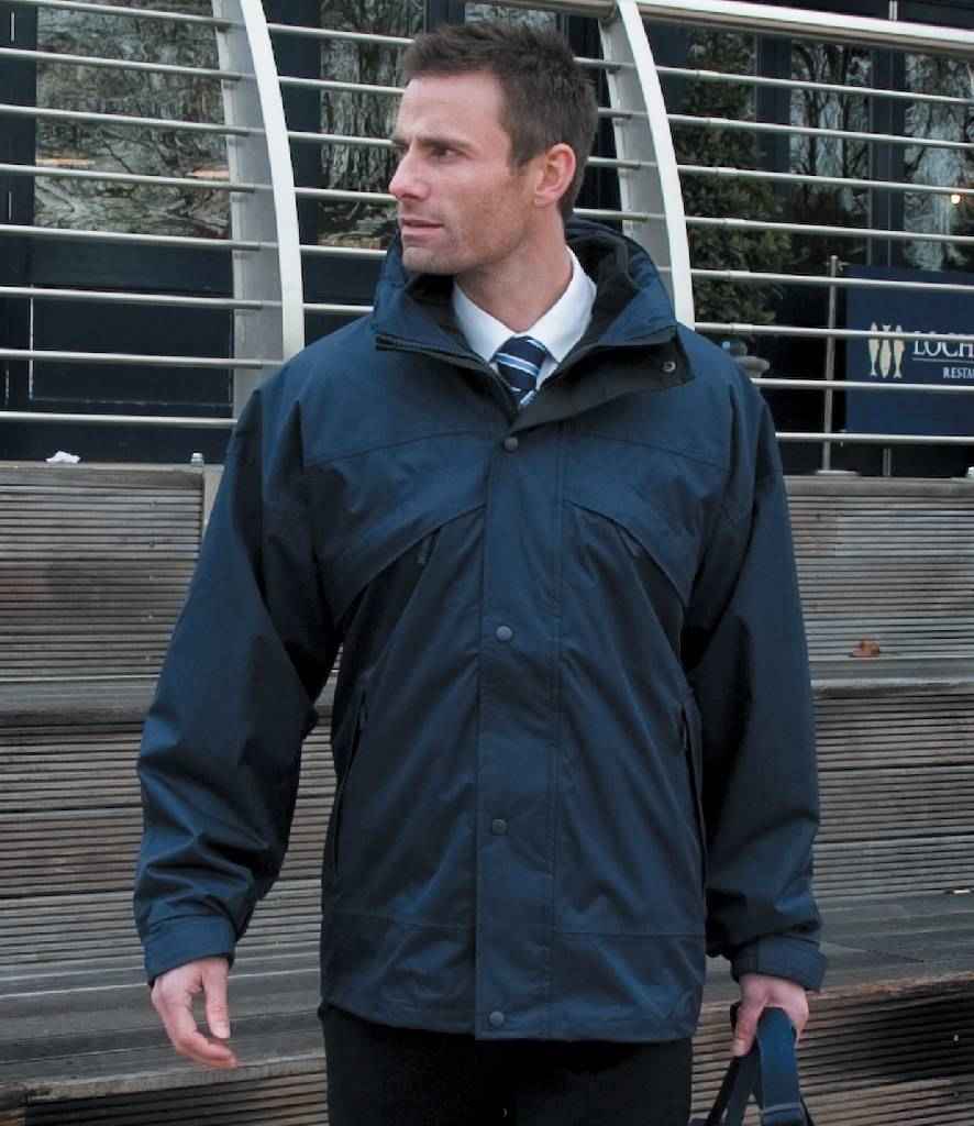 RS68 Result 3-in-1 Waterproof Zip and Clip Fleece Lined Jacket