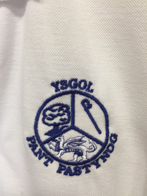 Ysgol Pant Pastynog Polo Shirt (White)