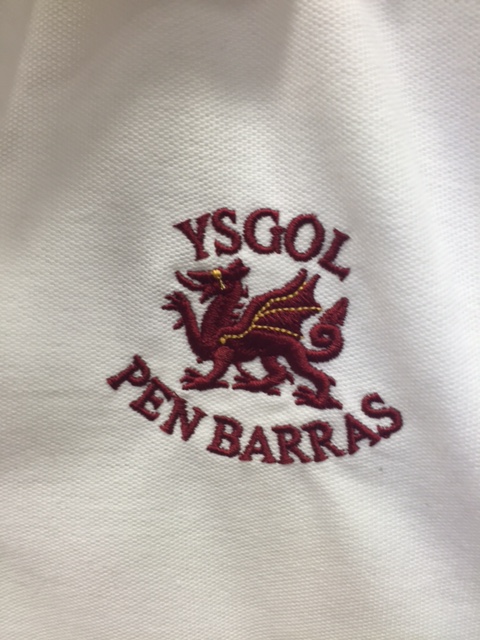 Ysgol Pen Barras Polo Shirt (White) 3PC