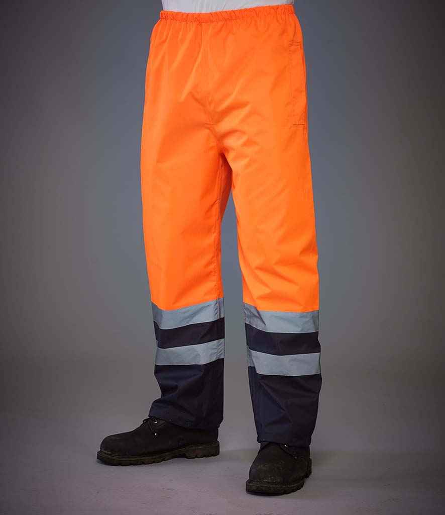 YK217 Yoko Hi-Vis Two Tone Waterproof Overtrousers