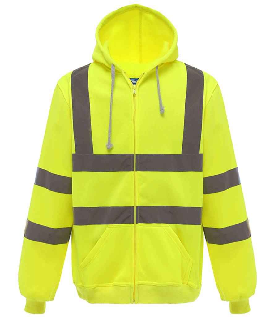 YK032 Yoko Hi-Vis Zip Hoodie