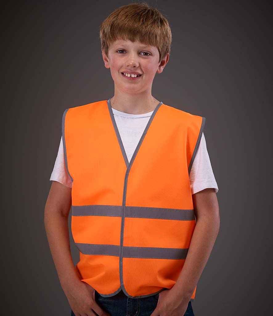 YK106B Yoko Kids Hi-Vis Two Band Waistcoat