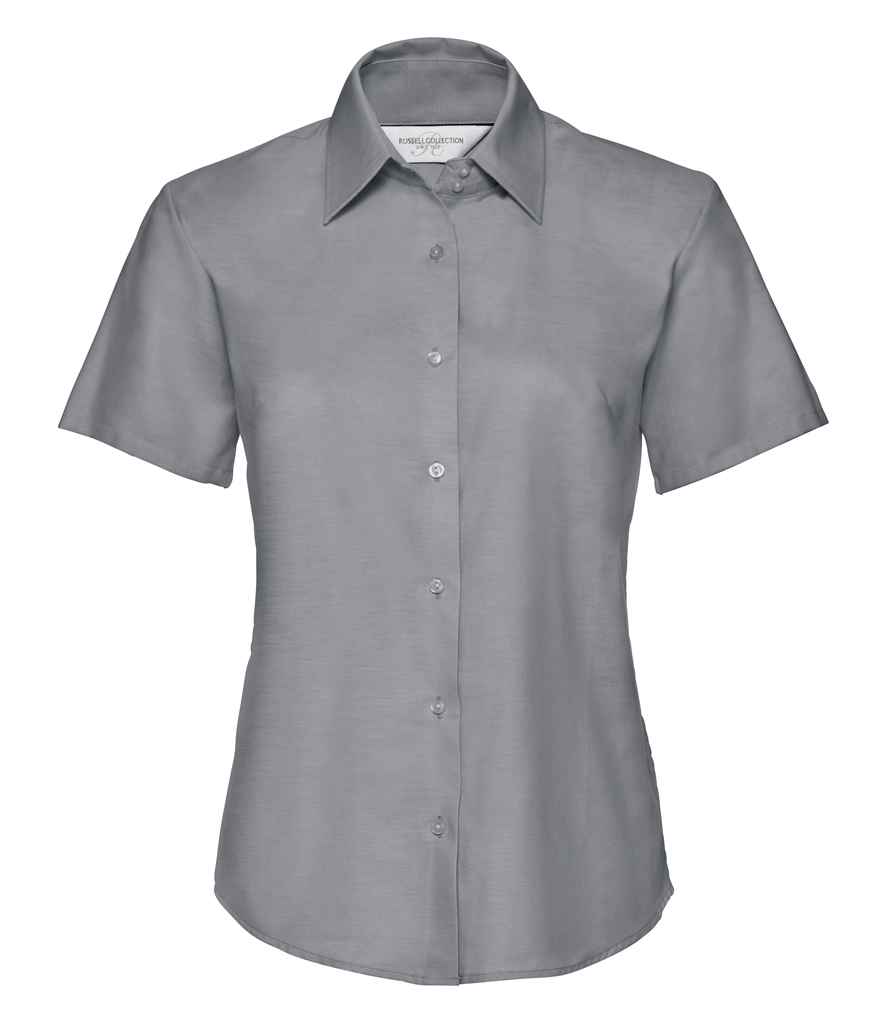 933F Russell Collection Ladies Short Sleeve Easy Care Oxford Shirt