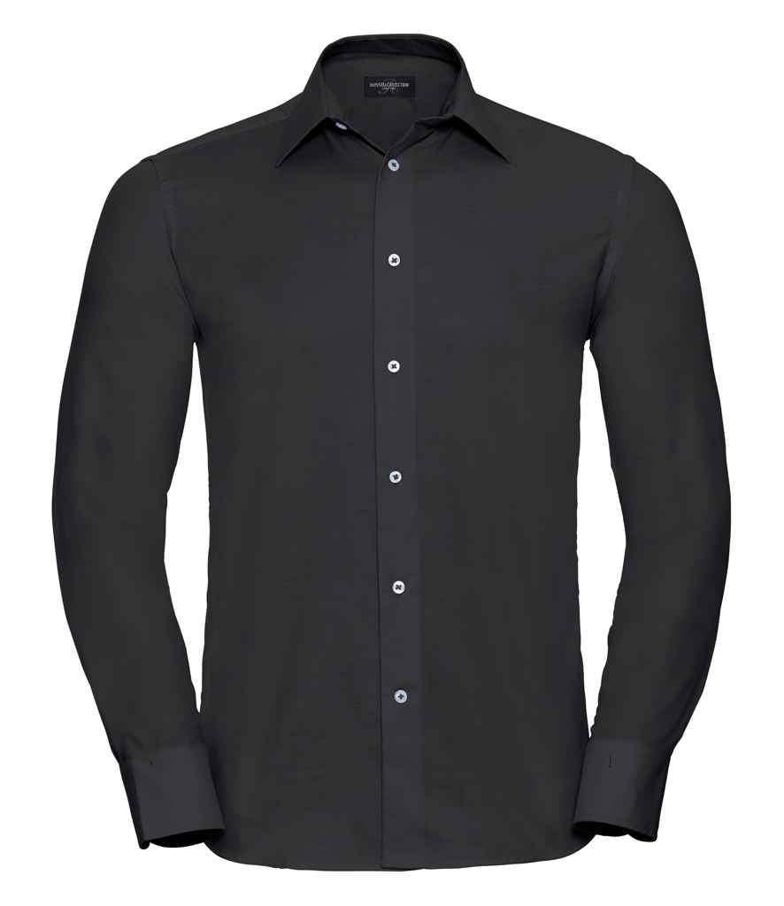 922M Russell Collection Long Sleeve Tailored Oxford Shirt