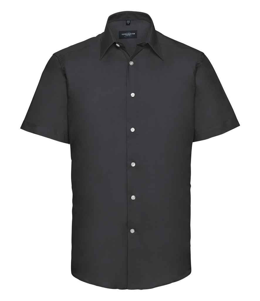 923M Russell Collection Short Sleeve Tailored Oxford Shirt