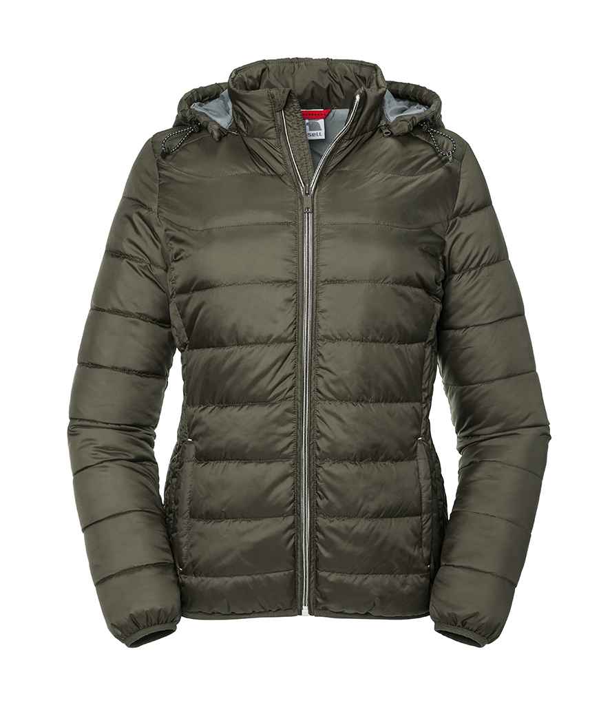 440F Russell Ladies Hooded Nano Padded Jacket