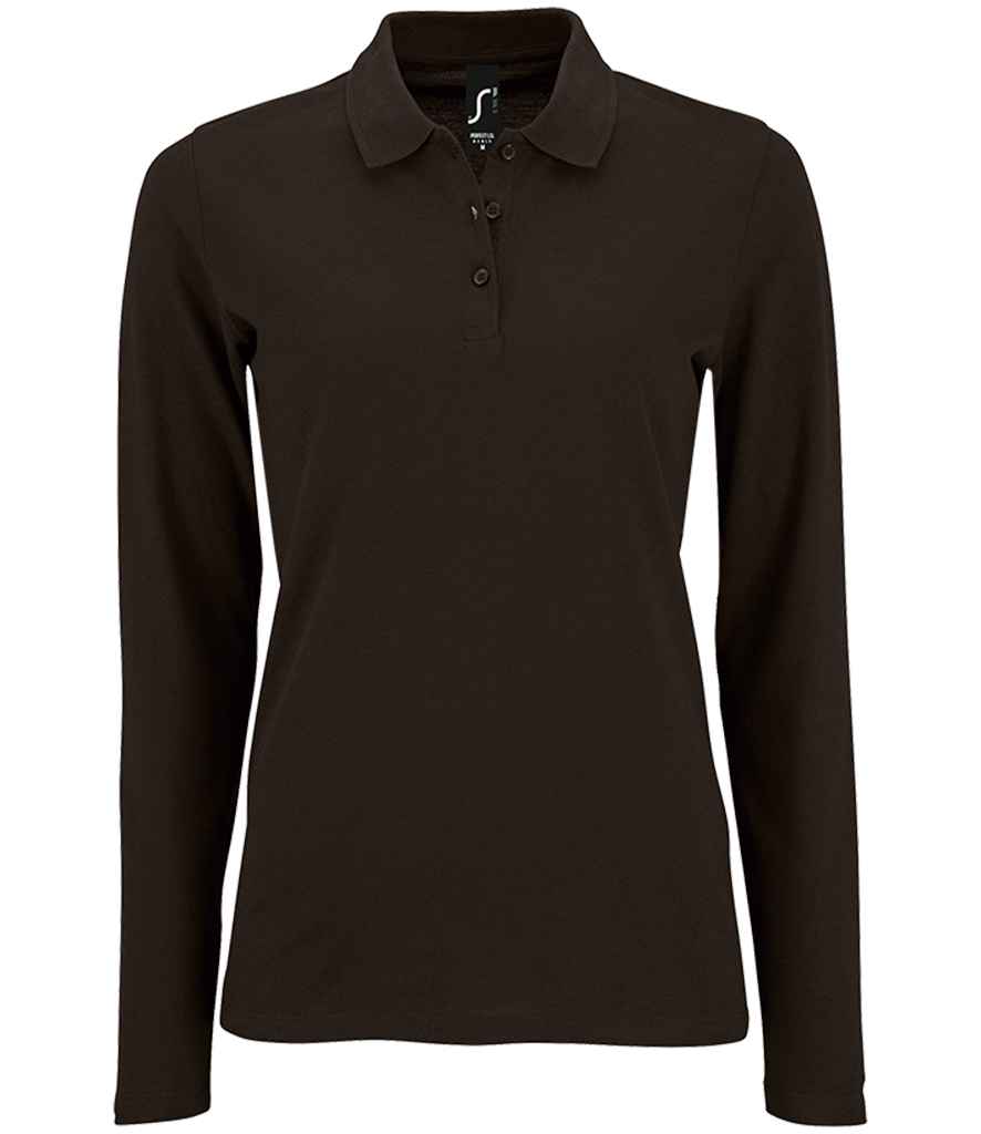 2083 SOL'S Ladies Perfect Long Sleeve Piqué Polo Shirt