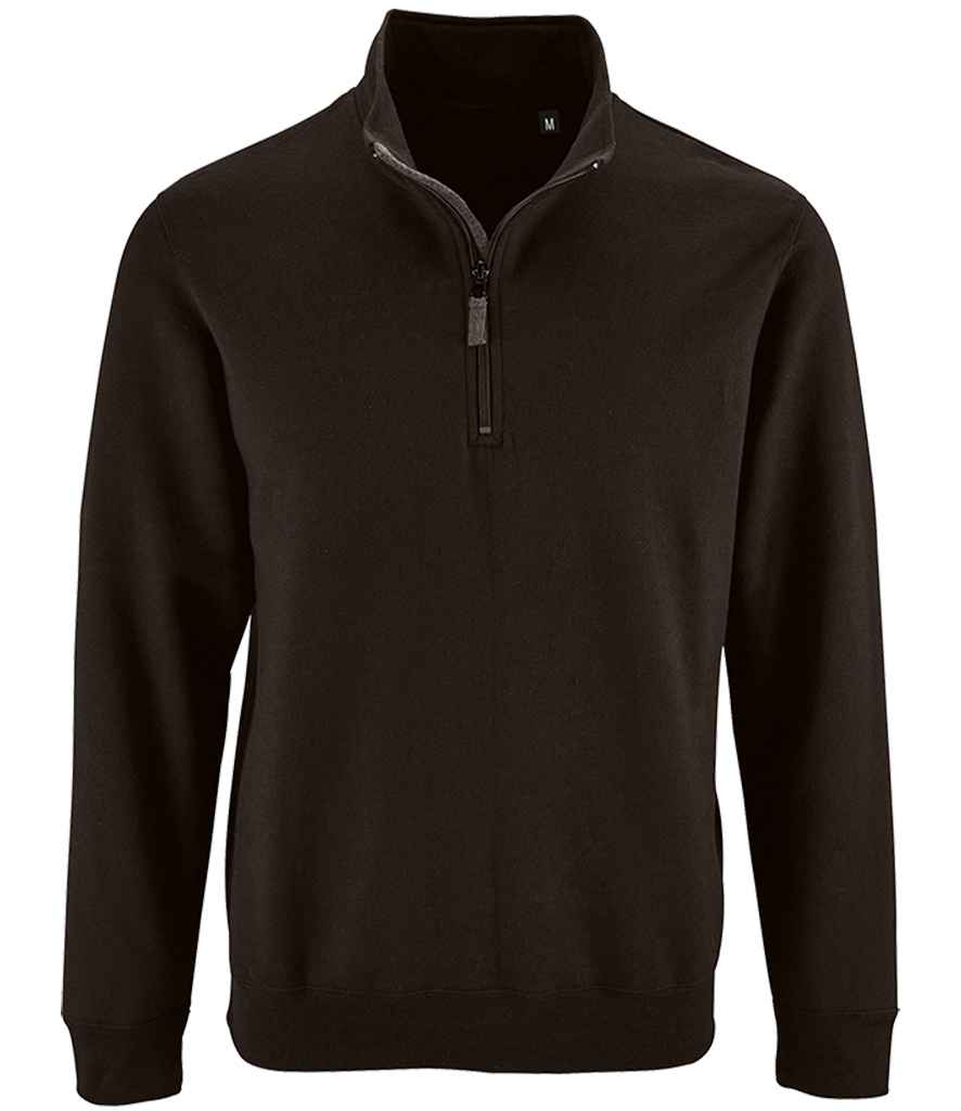 2088 SOL'S Stan Contrast Zip Neck Sweatshirt