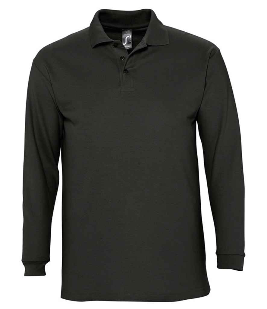 11353 SOL'S Winter II Long Sleeve Cotton Piqué Polo Shirt