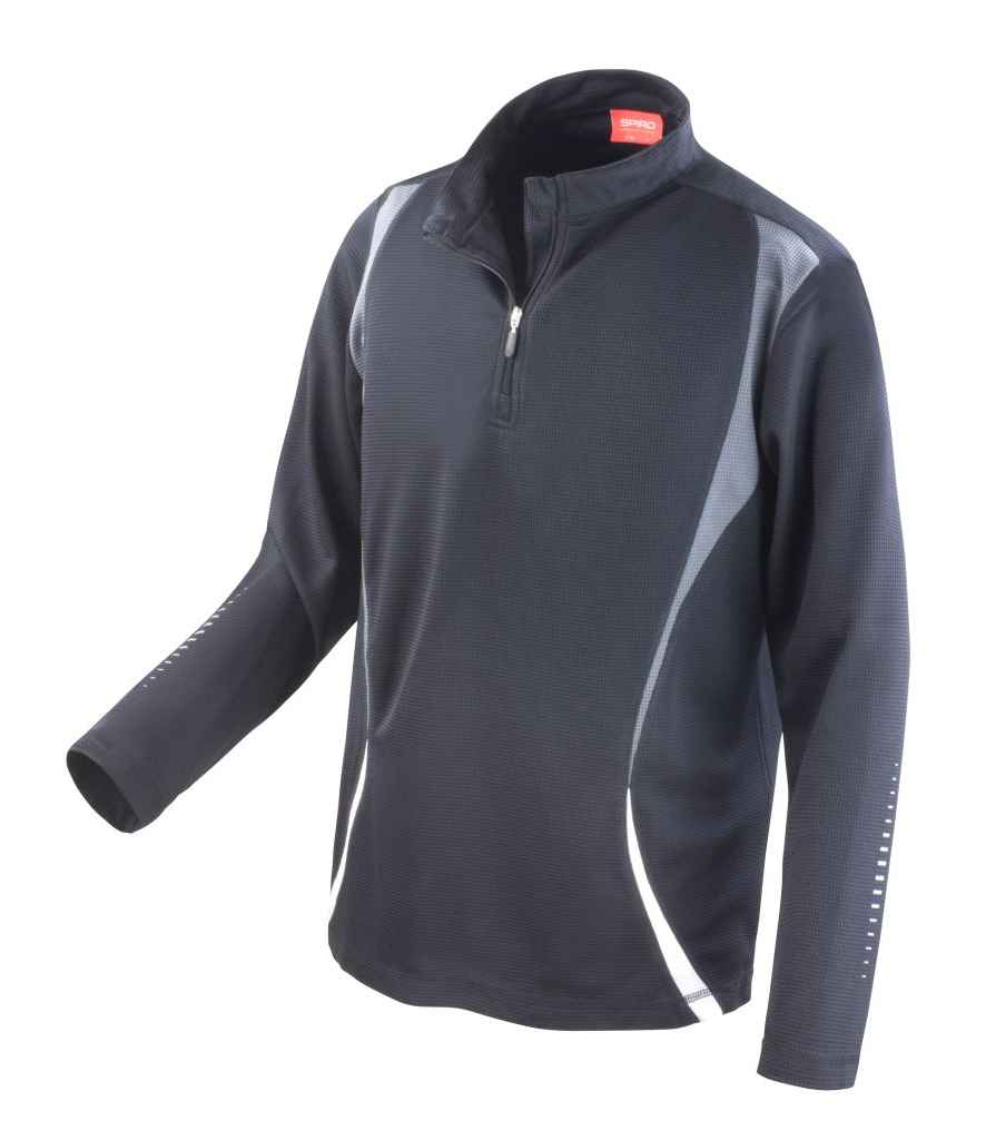 SR178M Spiro Unisex Zip Neck Trial Training Top