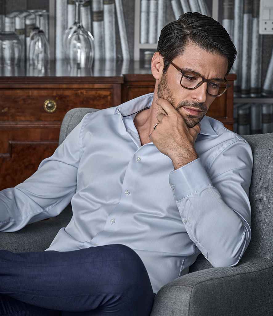 T4021 Tee Jays Luxury Slim Fit Long Sleeve Oxford Shirt