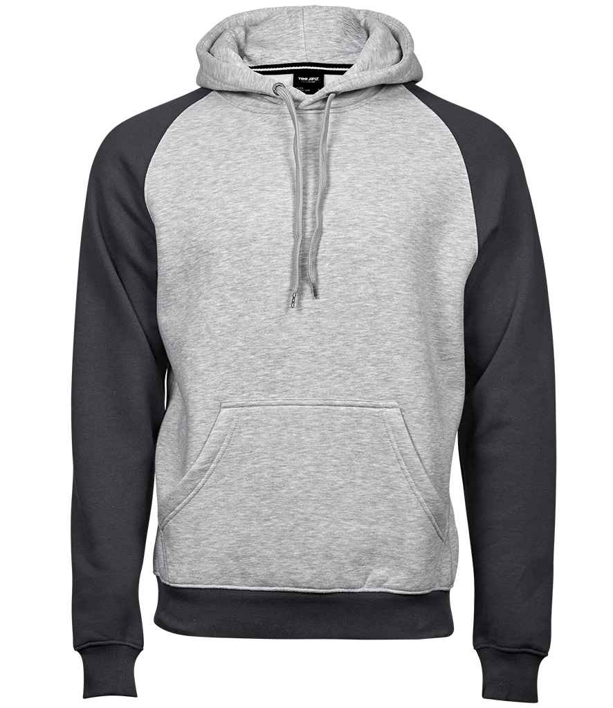 T5432 Tee Jays Two Tone Raglan Hooded Sweatshirt