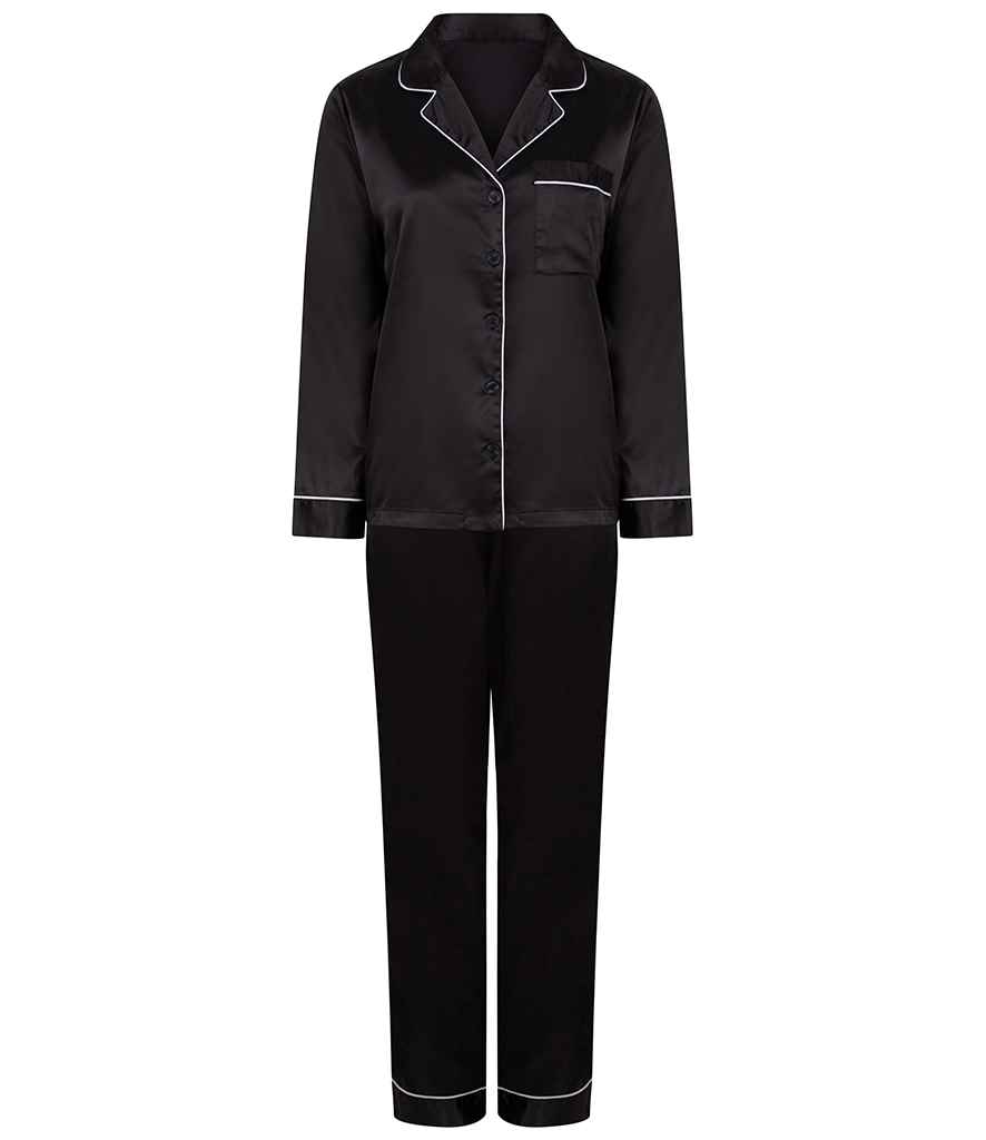 TC55 Towel City Ladies Satin Long PJ's