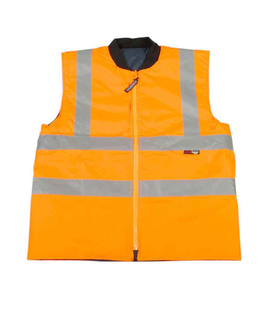 WR007 Warrior Phoenix Hi-Vis Reversible Bodywarmer