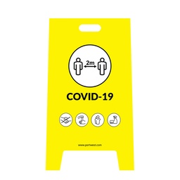 [CV92YER] Covid A Frame Warning Sign