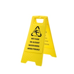 [HV21YER] Euro Wet Floor Warning Sign
