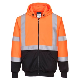 B315 Hi-Vis Two-Tone Zipped Hoodie