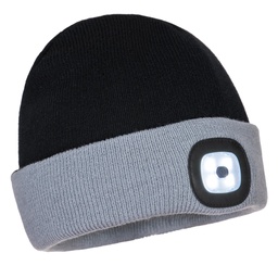 [B034BKG] B034 Two Tone LED Rechargeable Beanie