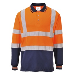 S279 Two-Tone Long Sleeved Polo