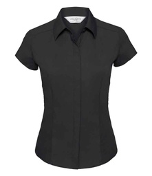 925F Russell Collection Ladies Cap Sleeve Fitted Poplin Shirt