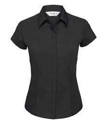 925F Russell Collection Ladies Cap Sleeve Fitted Poplin Shirt