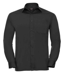934M Russell Collection Long Sleeve Easy Care Poplin Shirt