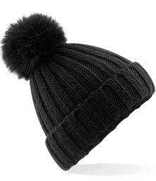 BB413 Beechfield Verbier Fur Pop Pom Beanie