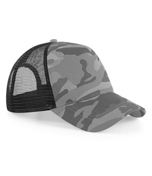 BB694 Beechfield Camo Snapback Trucker Cap