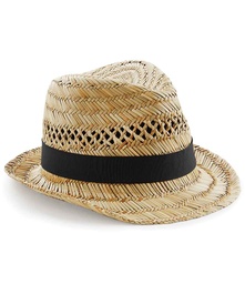 BB730 Beechfield Straw Summer Trilby