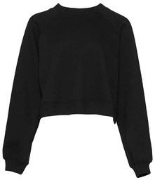 BL7505 Bella Ladies Raglan Cropped Pullover Sweatshirt