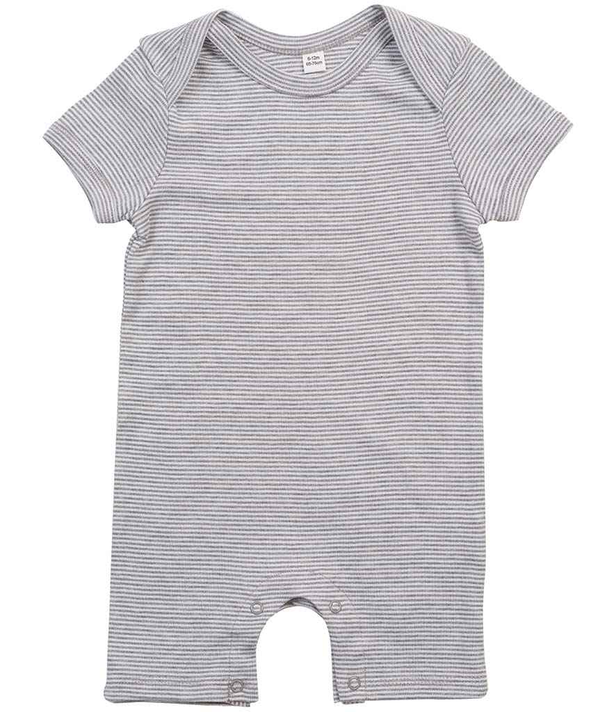 BZ48 BabyBugz Baby Short Sleeve Striped Bodysuit