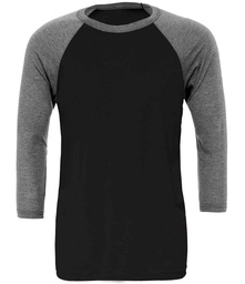 CV3200 Canvas Unisex 3/4 Sleeve Baseball T-Shirt