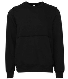 CV3743 Canvas Unisex Raw Seam Crew Neck Pullover